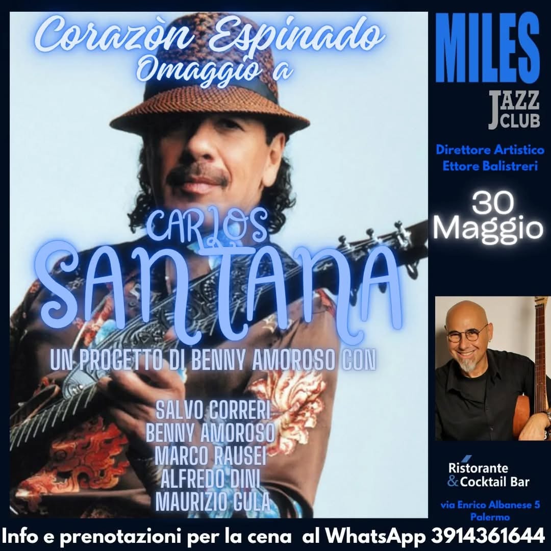 Omaggio a Carlos Santana – Un progetto di Benny Amoroso